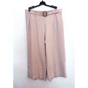Sigrid Olsen Peach Linen Blend Pants Cropped Size XL